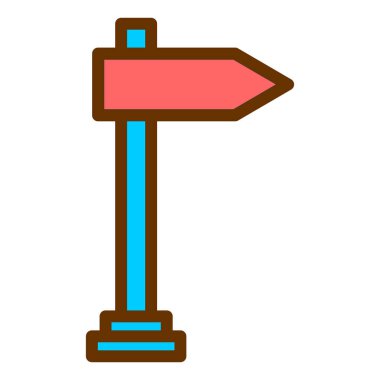 İşaret levhası Web simgesi basit illüstrasyon