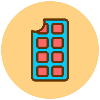 Bina. Web simgesi basit illüstrasyon