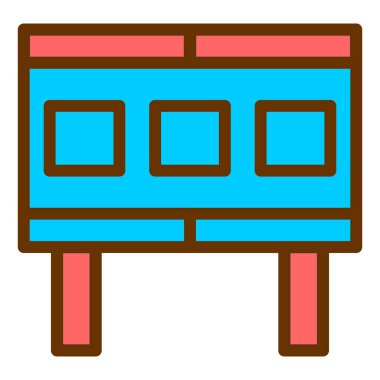 Yedek kulübesi Web simgesi basit illüstrasyon