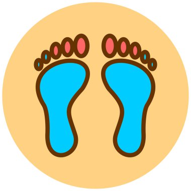 ayak ikonu vektör illüstrasyonu