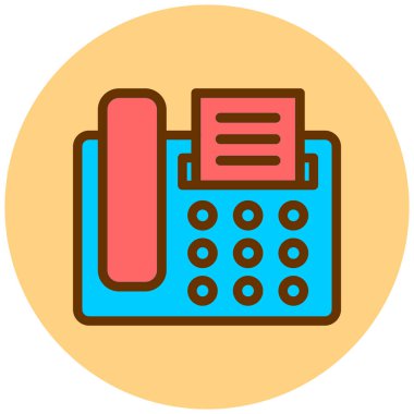 faks. Web simgesi basit illüstrasyon