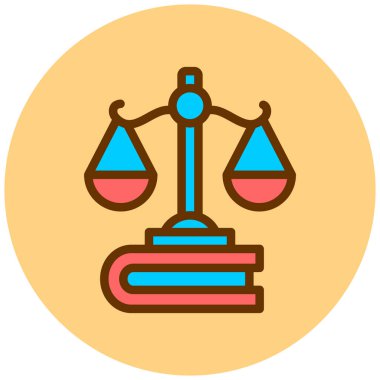 Adalet. Web simgesi basit illüstrasyon