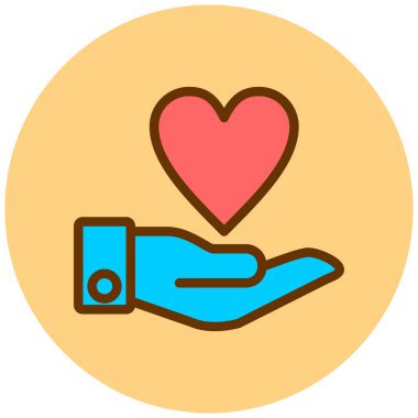 Hayır işi. Web simgesi basit illüstrasyon