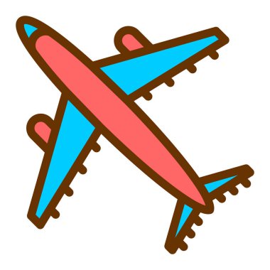 uçak ikonu vektör illüstrasyonu