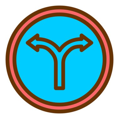 Eğilim biçimi izole edilmiş arkaplanda yön ok simgesi