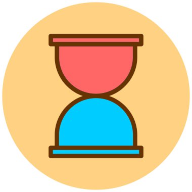 Kum saati. Web simgesi basit illüstrasyon