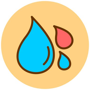 Su damlaları. Basit resimleme