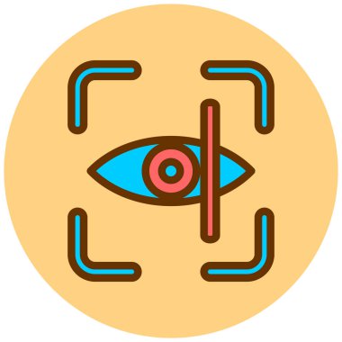 Göz. Web simgesi basit illüstrasyon