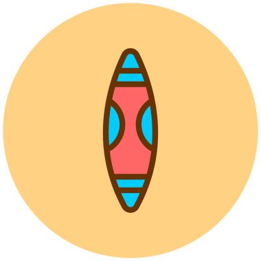 Sörf tahtası. Web simgesi basit illüstrasyon