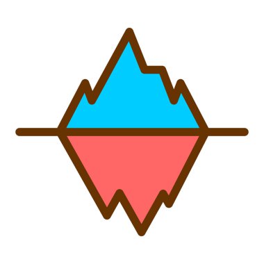 Dağ. Web simgesi basit illüstrasyon