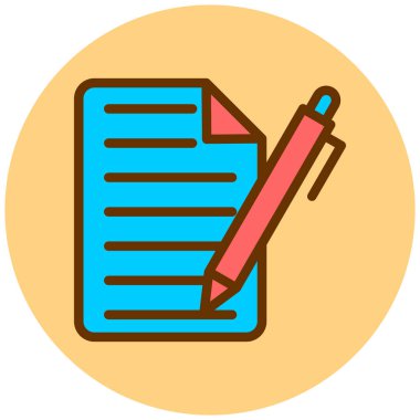 Belge. Web simgesi basit illüstrasyon