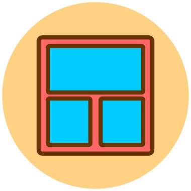 Pencere. Web simgesi basit illüstrasyon