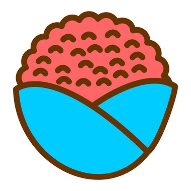 Kek. Web simgesi basit illüstrasyon