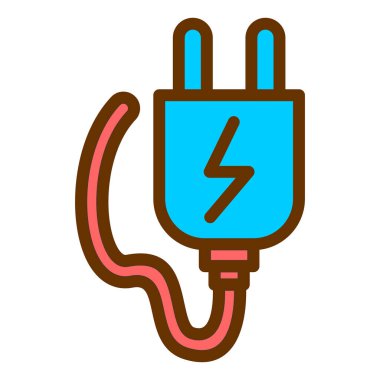 elektrik dolgu vektörü simgesi