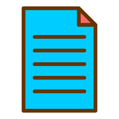 Belge. Web simgesi basit illüstrasyon