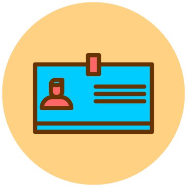 Kimlik kartı. Basit resimleme