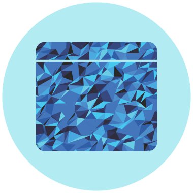 Elmas ikonu. Beyaz arkaplanda izole edilmiş mavi değerli taş vektör simgelerinin düz çizimi