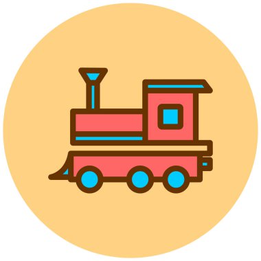 tren. Web simgesi basit illüstrasyon