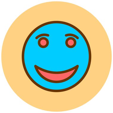 Gülen surat, vektör illüstrasyonu