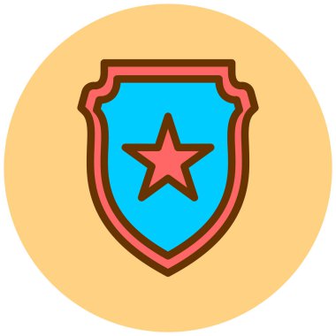 Kalkan. Web simgesi basit illüstrasyon