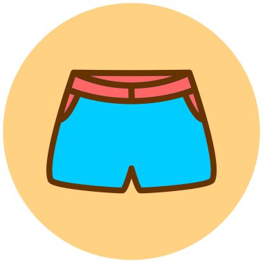 Şort. Web simgesi basit illüstrasyon