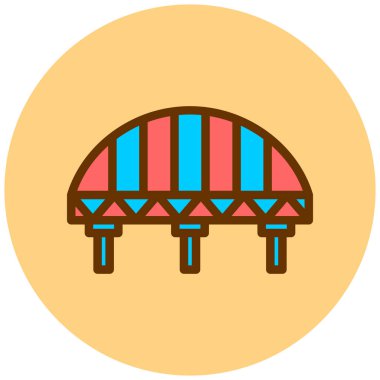 Köprü. Web simgesi basit illüstrasyon