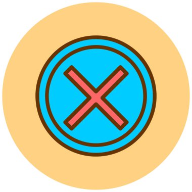 İptal et. Web simgesi basit illüstrasyon