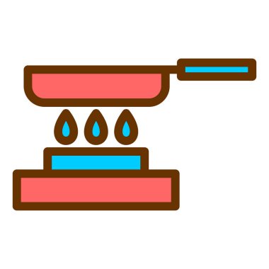 Mutfak gereçleri düz vektör simgesi