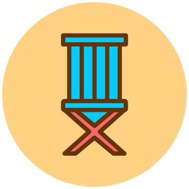 Sandalye. Web simgesi basit illüstrasyon