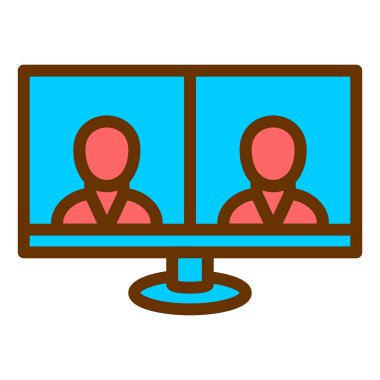 Bilgisayar. Web simgesi basit illüstrasyon