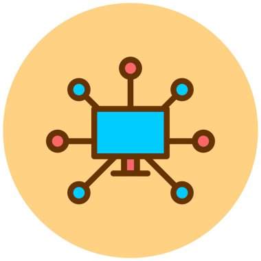 şebeke. Web simgesi basit illüstrasyon