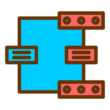 Ağ Paylaşımı. Vektör illüstrasyonu