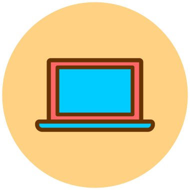 Bilgisayar. Web simgesi basit illüstrasyon