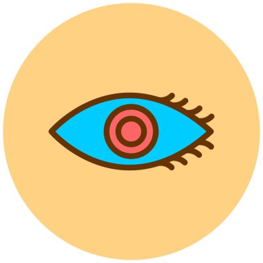 Göz. Web simgesi basit illüstrasyon