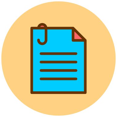 Belge. Web simgesi basit illüstrasyon