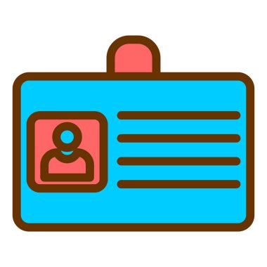 Kimlik kartı. Basit resimleme