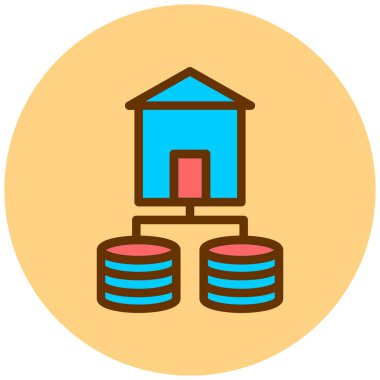 Bina. Web simgesi basit tasarım