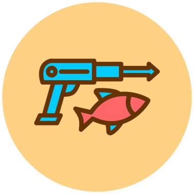 Balık. Web simgesi basit illüstrasyon