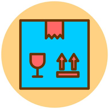 paket teslimatı düz vektör simgesi.