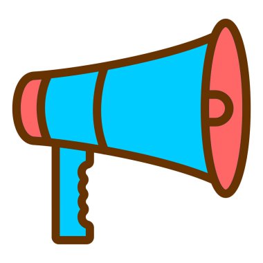 Megafon. Web simgesi basit illüstrasyon