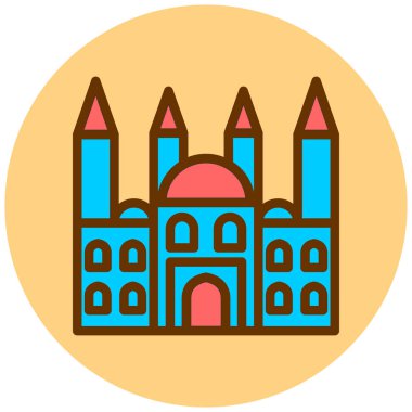 Üniversite. Web simgesi basit illüstrasyon