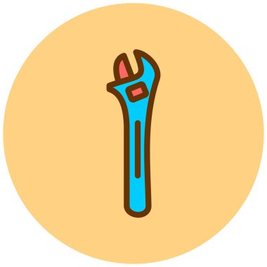 İngiliz anahtarı. Web simgesi basit illüstrasyon