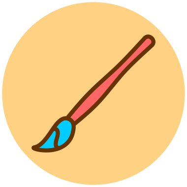 Boya fırçası. Basit resimleme