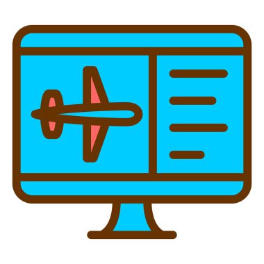 Uçuş. Web simgesi basit illüstrasyon