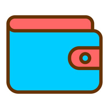 Cüzdan. Web simgesi basit illüstrasyon