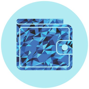 Beyaz arka planda mavi elmas simgesi izole edildi. Çanta sembolü Renkli tasarım. vektör illüstrasyonu