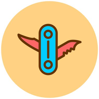 Makas. Web simgesi basit illüstrasyon