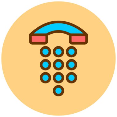 Telefonunuz var. Web simgesi basit illüstrasyon