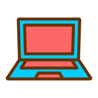 Dizüstü bilgisayar simgesi vektör çizimi