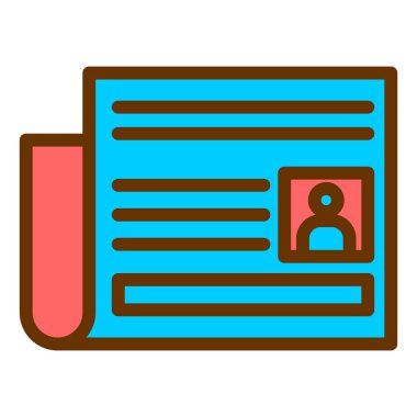 Kimlik kartı. Basit resimleme